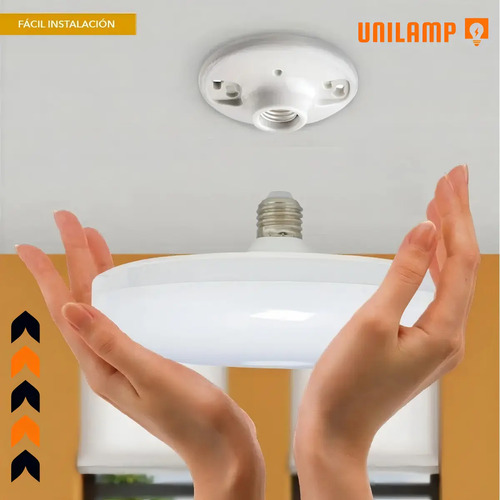 Plafón Led Unilamp Fdd30 30w E27 Techo Interior Exterior