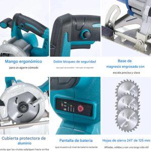 Sierra Eléctrica Circular A Batería, 1000w Everest: imagen 2